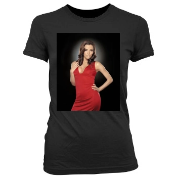 Eva Longoria Women's Junior Cut Crewneck T-Shirt