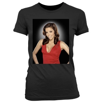 Eva Longoria Women's Junior Cut Crewneck T-Shirt