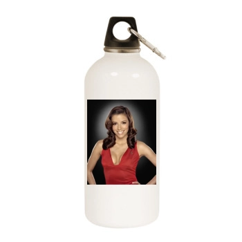 Eva Longoria White Water Bottle With Carabiner