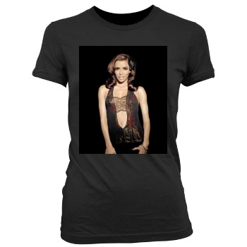 Eva Longoria Women's Junior Cut Crewneck T-Shirt