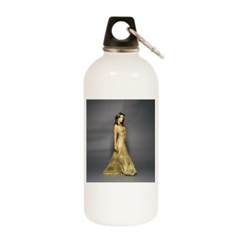 Eva Longoria White Water Bottle With Carabiner
