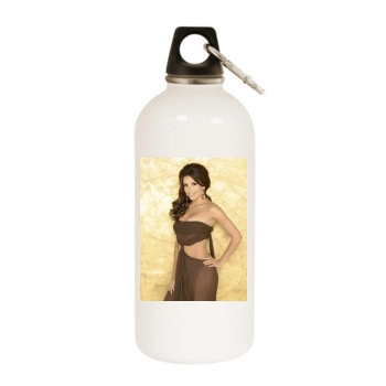 Eva Longoria White Water Bottle With Carabiner