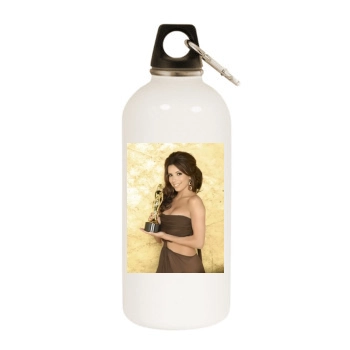 Eva Longoria White Water Bottle With Carabiner