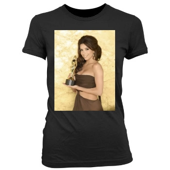 Eva Longoria Women's Junior Cut Crewneck T-Shirt