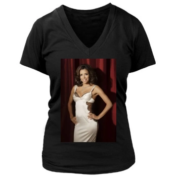 Eva Longoria Women's Deep V-Neck TShirt