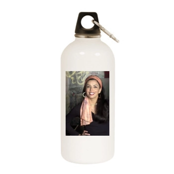 Eva Longoria White Water Bottle With Carabiner