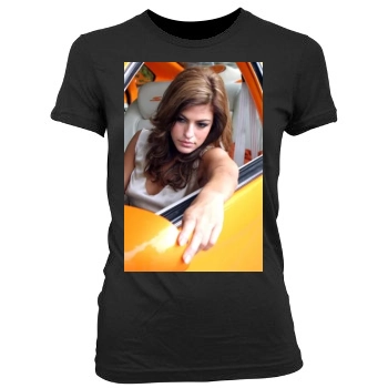 Eva Mendes Women's Junior Cut Crewneck T-Shirt