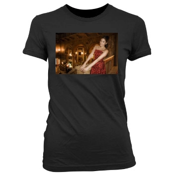 Eva Mendes Women's Junior Cut Crewneck T-Shirt