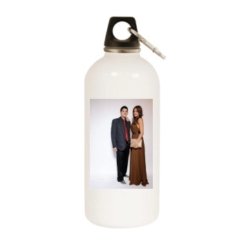 Eva Mendes White Water Bottle With Carabiner