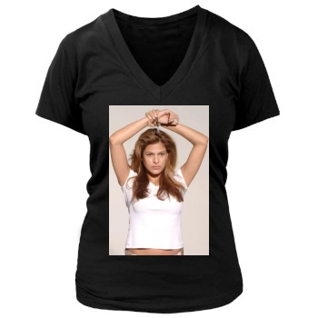 Eva Mendes Women's Deep V-Neck TShirt