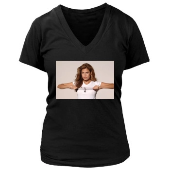 Eva Mendes Women's Deep V-Neck TShirt