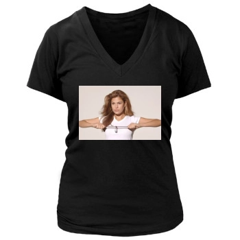 Eva Mendes Women's Deep V-Neck TShirt