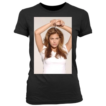 Eva Mendes Women's Junior Cut Crewneck T-Shirt