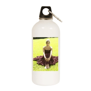 Eva Mendes White Water Bottle With Carabiner