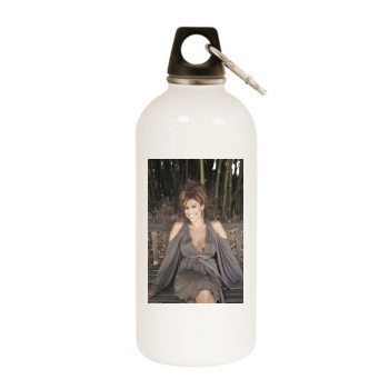 Eva Mendes White Water Bottle With Carabiner