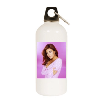 Eva Mendes White Water Bottle With Carabiner