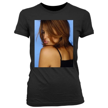 Eva Mendes Women's Junior Cut Crewneck T-Shirt