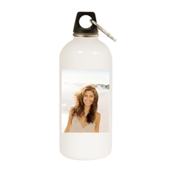 Eva Mendes White Water Bottle With Carabiner