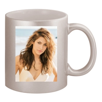 Eva Mendes 11oz Metallic Silver Mug