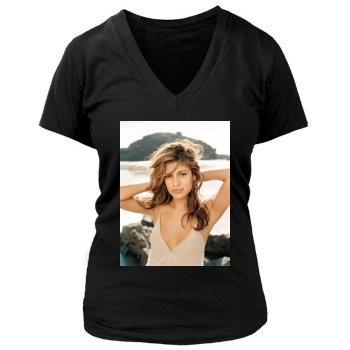 Eva Mendes Women's Deep V-Neck TShirt