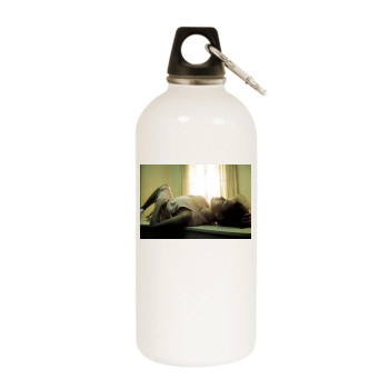 Eva Mendes White Water Bottle With Carabiner