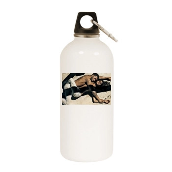 Eva Mendes White Water Bottle With Carabiner