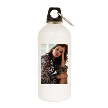 Eva Mendes White Water Bottle With Carabiner