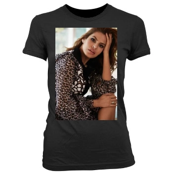 Eva Mendes Women's Junior Cut Crewneck T-Shirt