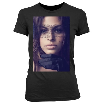 Eva Mendes Women's Junior Cut Crewneck T-Shirt