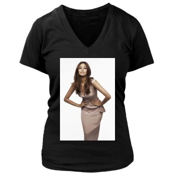 Eva Mendes Women's Deep V-Neck TShirt