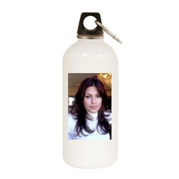 Eva Mendes White Water Bottle With Carabiner