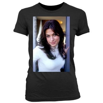 Eva Mendes Women's Junior Cut Crewneck T-Shirt