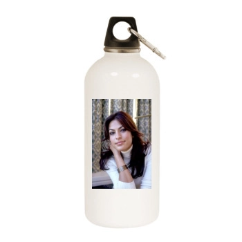 Eva Mendes White Water Bottle With Carabiner