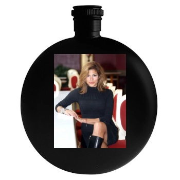 Eva Mendes Round Flask