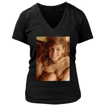 Eva Mendes Women's Deep V-Neck TShirt