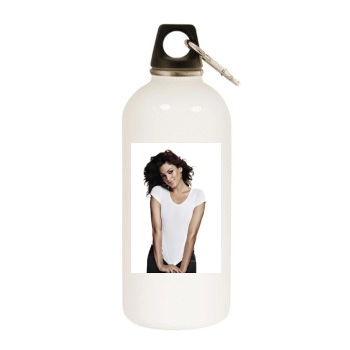 Eva Mendes White Water Bottle With Carabiner