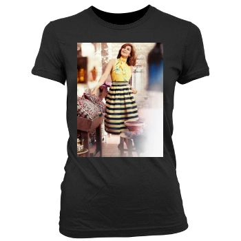 Eva Mendes Women's Junior Cut Crewneck T-Shirt