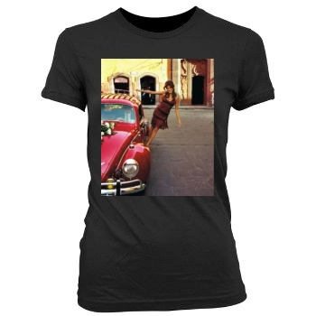 Eva Mendes Women's Junior Cut Crewneck T-Shirt