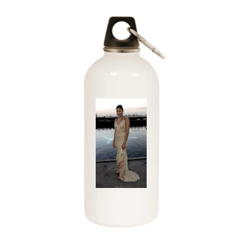 Eva Mendes White Water Bottle With Carabiner