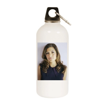 Eva Mendes White Water Bottle With Carabiner