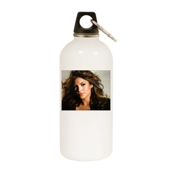 Eva Mendes White Water Bottle With Carabiner