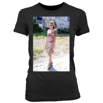 Eva Mendes Women's Junior Cut Crewneck T-Shirt