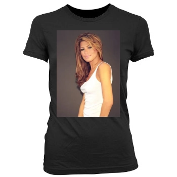 Eva Mendes Women's Junior Cut Crewneck T-Shirt