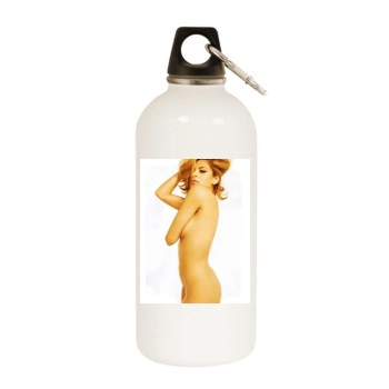 Eva Mendes White Water Bottle With Carabiner