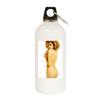 Eva Mendes White Water Bottle With Carabiner