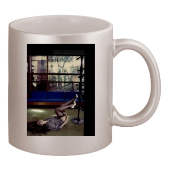 Eva Mendes 11oz Metallic Silver Mug