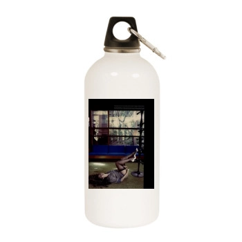 Eva Mendes White Water Bottle With Carabiner