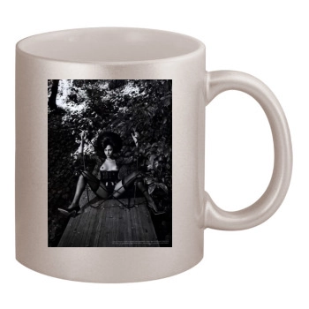 Eva Mendes 11oz Metallic Silver Mug