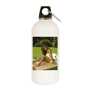 Eva Mendes White Water Bottle With Carabiner