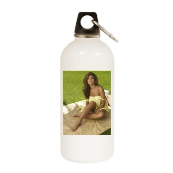 Eva Mendes White Water Bottle With Carabiner